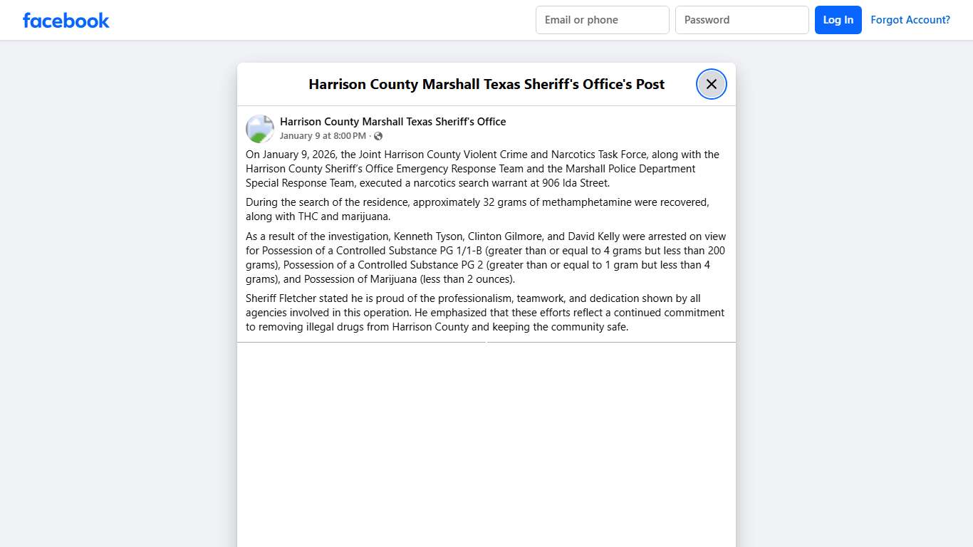 On... - Harrison County Marshall Texas Sheriff's Office Facebook
