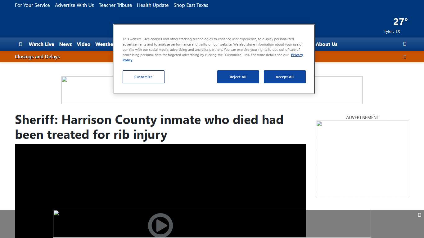 Sheriff: Harrison County inmate who died had been treated for rib injury