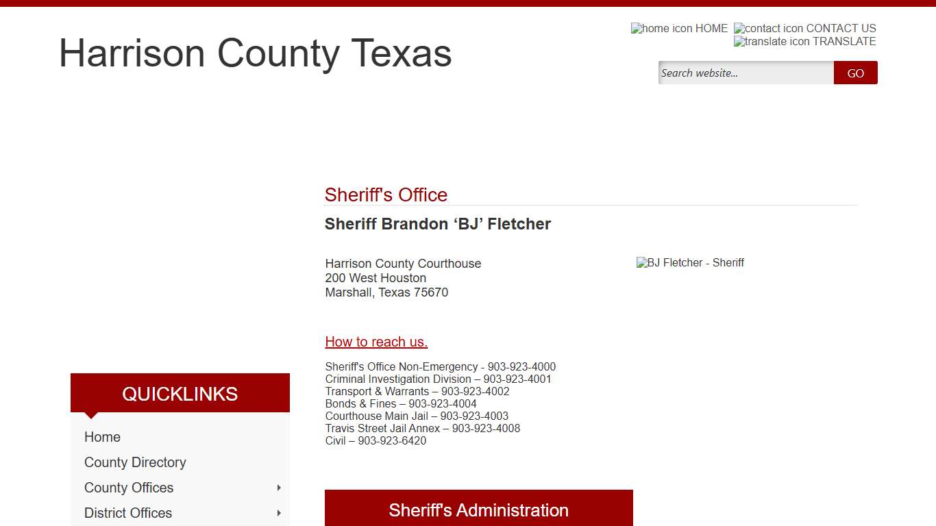 Sheriff - Harrison County, TX